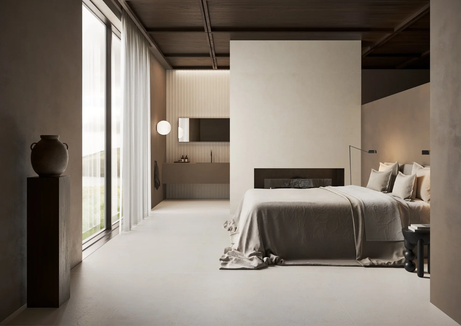Chambre, l’élégance du beige